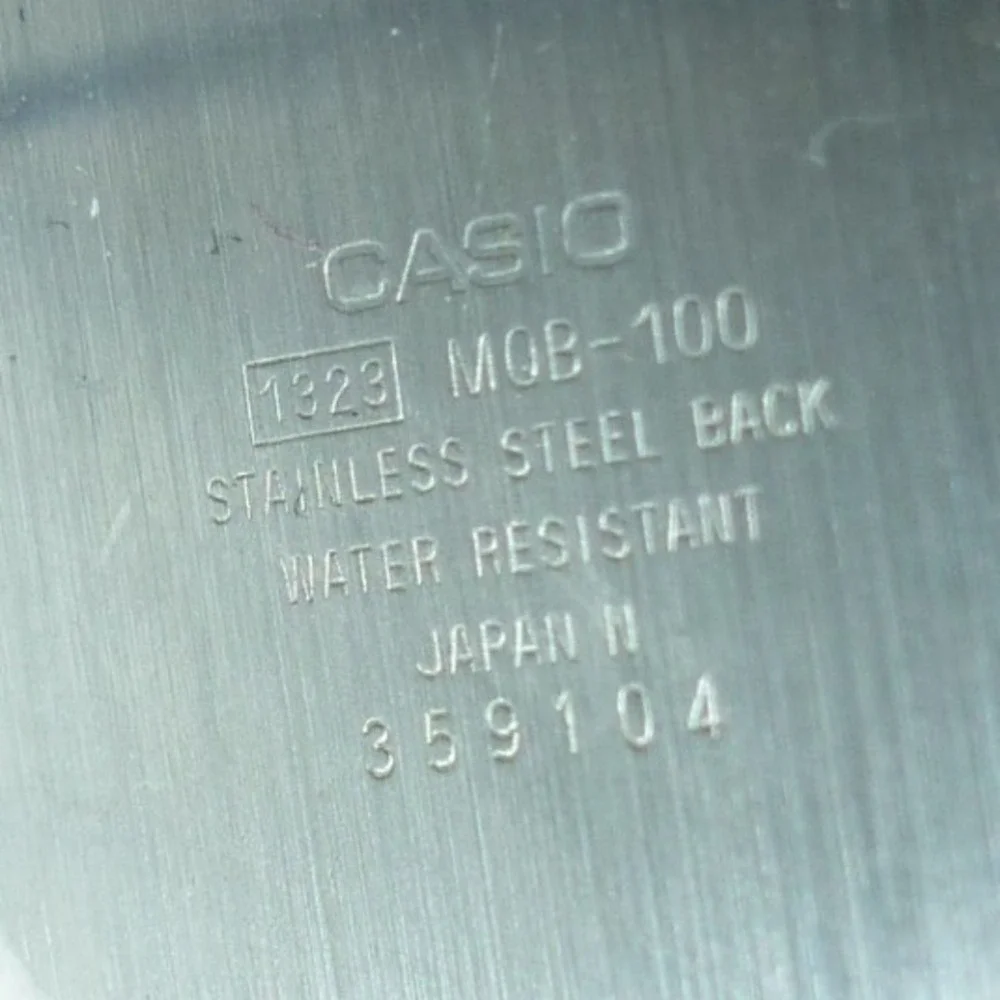 RARE Vintage Casio MQB-100 Chronograph Watch 1323 Japan Gold‎ Tone Clean - FS